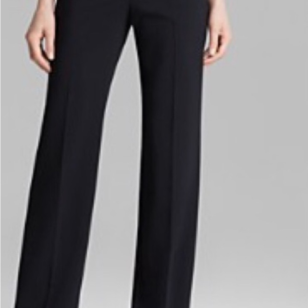 Elegent Armani Collezioni Striped wide leg pants very dark gray color size 6